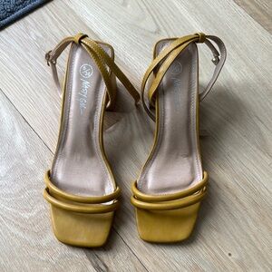 Mustard Yellow Strappy Sandals